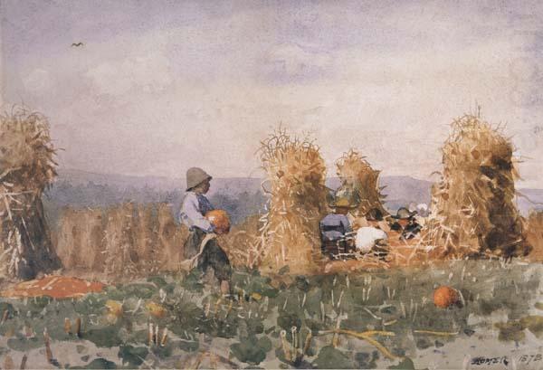 Winslow Homer Pumpkin Patch (mk44) china oil painting image